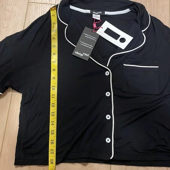 Sleep Riot Cropped Modal Pyjama Top, sz S - Picture 10 of 10